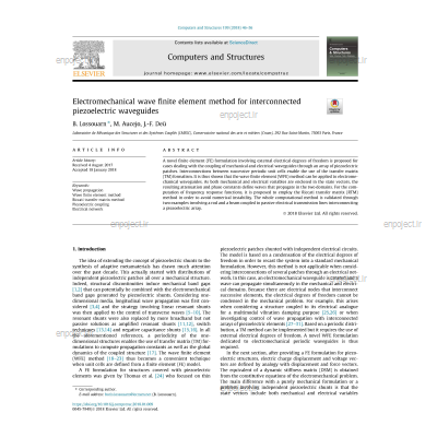 Electromechanical wave finite element method for interconnected piezoelectric waveguides